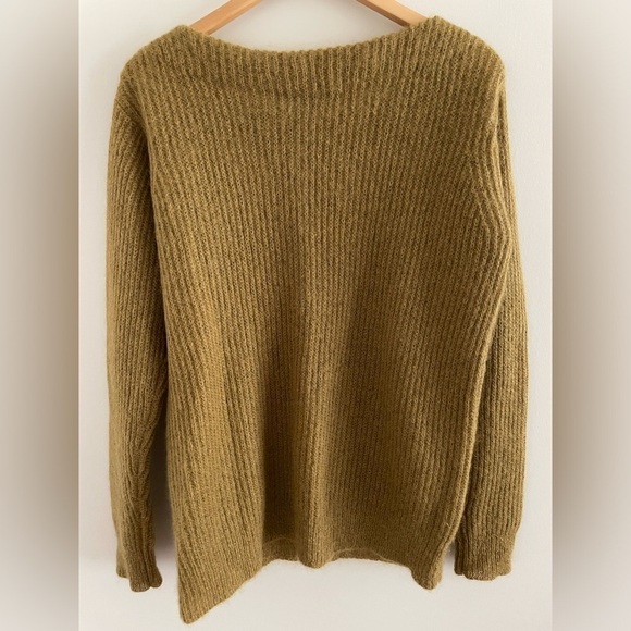 Alexander Wang Oversized Mohair Sweater, Mustard Yellow, XS - Picture 3 of 6